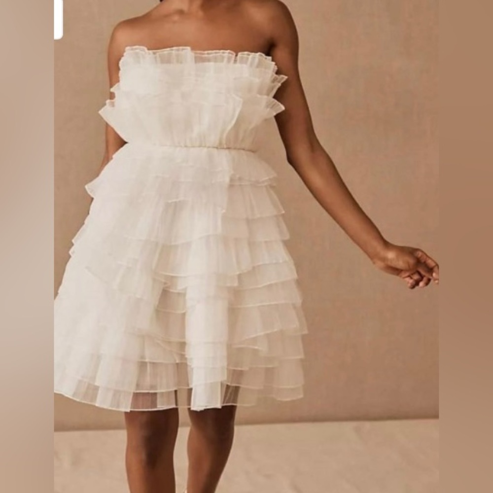 BHLDN - never worn Huntington Mini dress with ribbon.